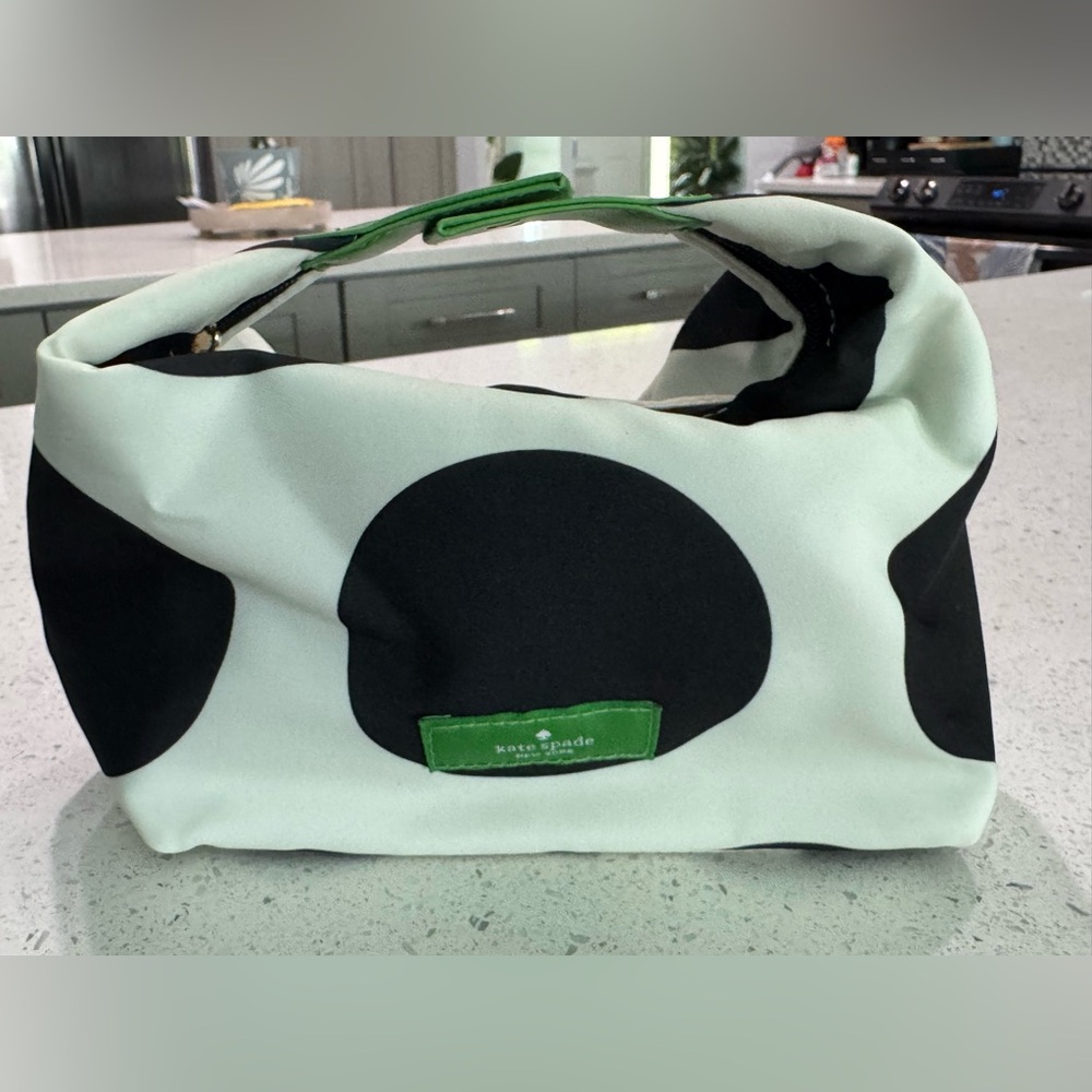 Kate Spade Black and White Dot Cosmetic Bag